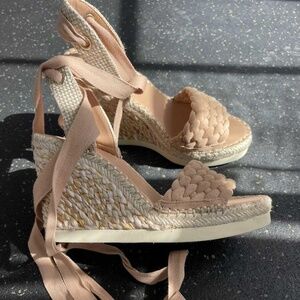 Vince Camuto Suede Wedge Sandals- Size 6.5